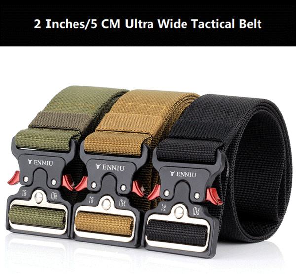 High Quality Cheap 5 CM Widened Tactical Combat Nylon Multifunctional Belt Outdoor Sport US Army Training Weaving Waist Seal Belt