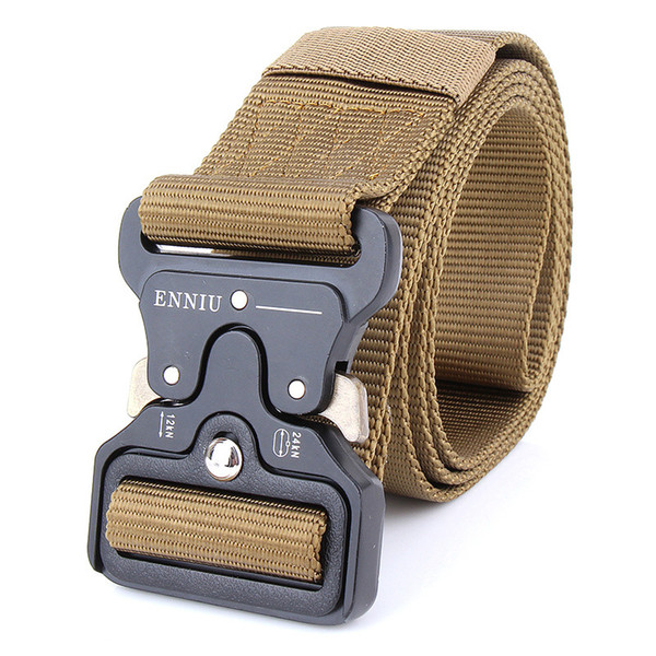 2018 New Fashion 7 Colors Unisex Army Tactical Waist Belt Jeans Male Casual Canvas Webbing Nylon Duty Belt,Can be custom-made logos