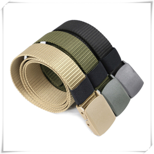 125CM Automatic Buckle Nylon Belt Male Army Tactical Belt High Quality Waist Canvas Belts Survival Cummerbunds Strap