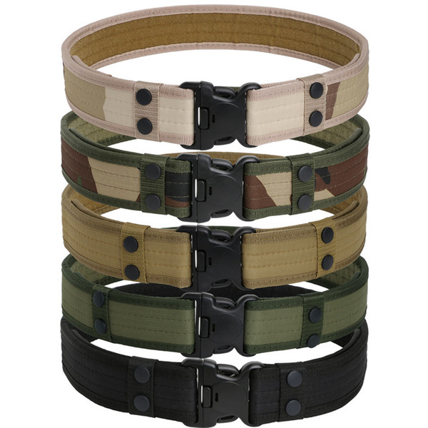 2017 new men canvas belt camouflage Oxford cloth outdoor belt tactical external belt M223