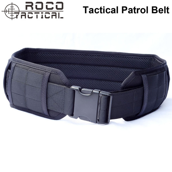 MOLLE Tactical Waistband Tactical Molle Padded Patrol Belt Combat Waist Belt Airsoft Army Gun Pistol Belt