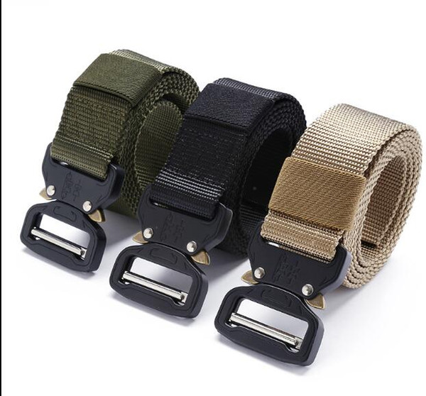 Tactical belt convenient quick buckle nylon pants with special forces army fan outdoor sports quick-drying belt