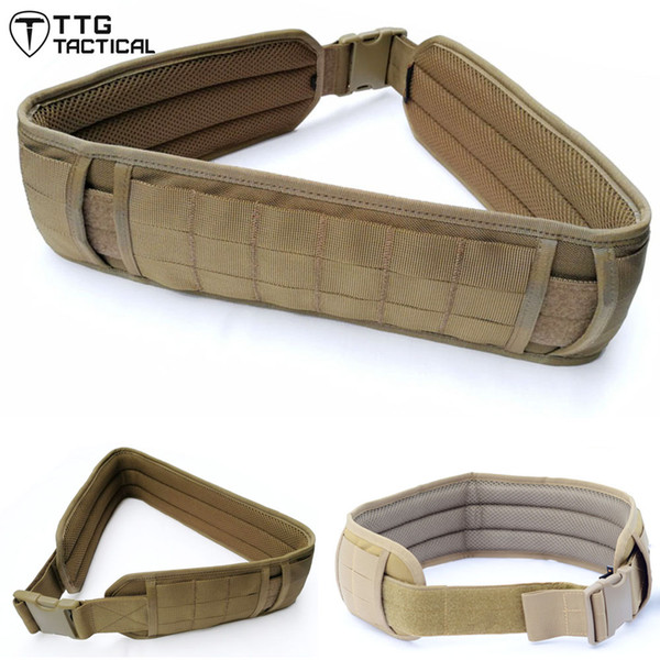 Mens Tactical Belts Hunting Airsoft Paintball Waist Band Outdoor Molle Tactical Pistol Belts Made of 1000D Nylon KAM Buckle