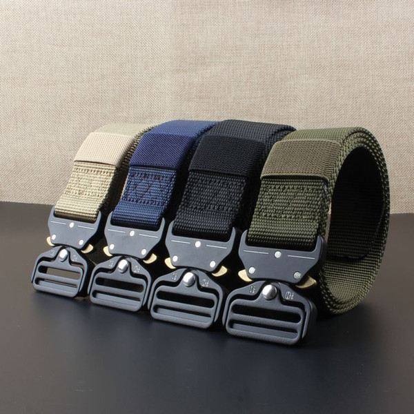 New Outdoor ENNIU 3.8CM Quick Release Buckle Belt Quick Dry Safety Belt Training Pure Nylon Duty Out Tactical Belt mk418