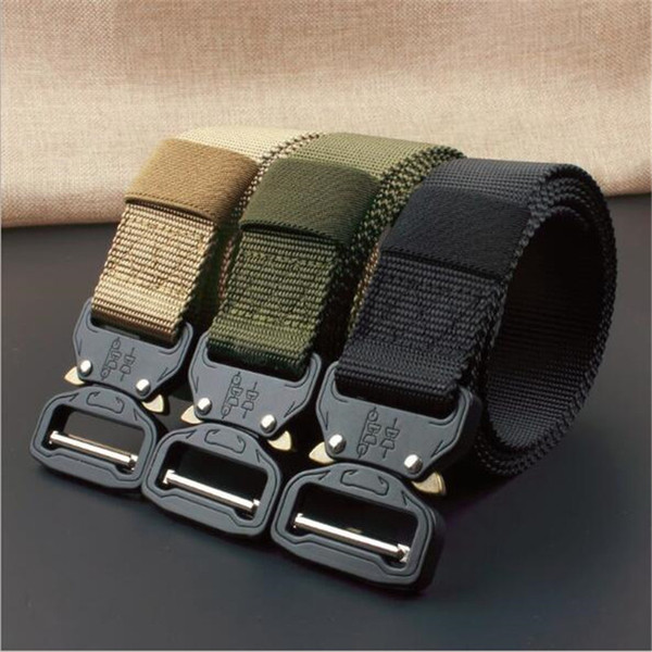 1250*38mm Tactical Belt Men Outdoor Adjustable Heavy Duty Tactical Waist Belts with Metal Buckle Nylon Belt Hunting Accessories