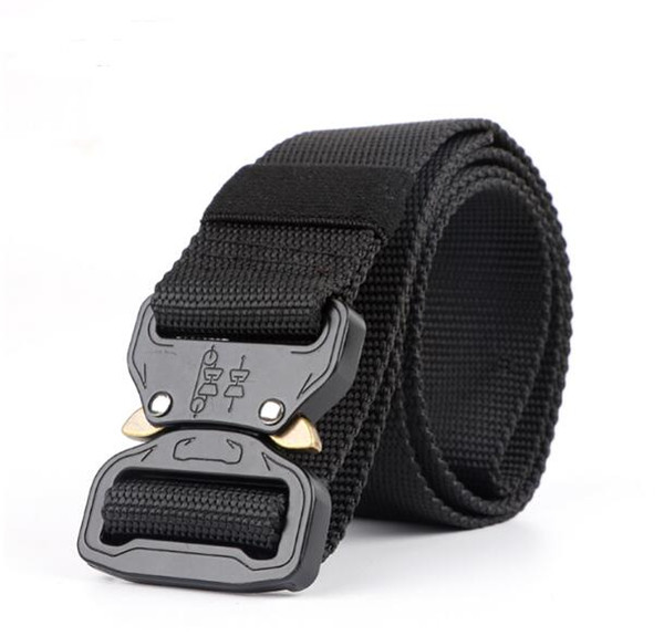 New outdoor army special tactical belt buckle high quality canvas belt adjustment training nylon multi-function belt