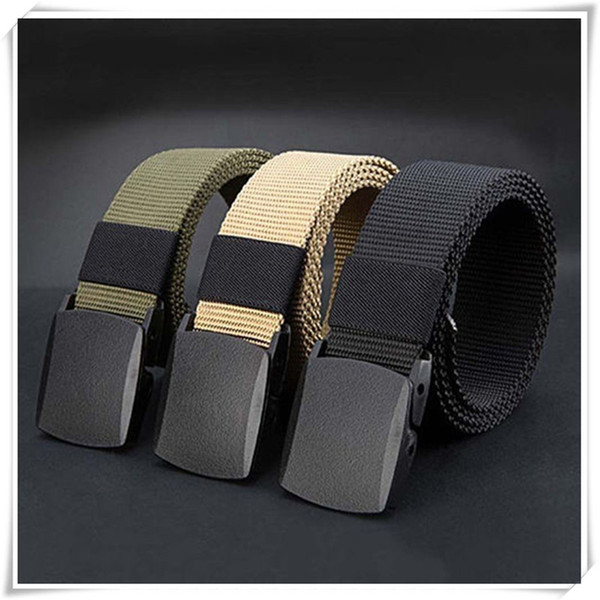 125CM Automatic Buckle Nylon Belt Male Army Tactical Belt Mens Fashion Waist Canvas Belts Survival Cummerbunds Strap