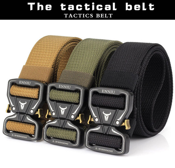 Black/Army Green/Brown/Grey/Navy Blue Outdoor Cobra Buckle Belt Nylon Canvas Quick Dry Safety Clasp