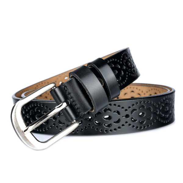 Wholesale New Woman Without Drilling Luxury Jeans Belts Female Top Quality Straps Ceinture Femme Women Fashion Wide Genuine Leather Belt