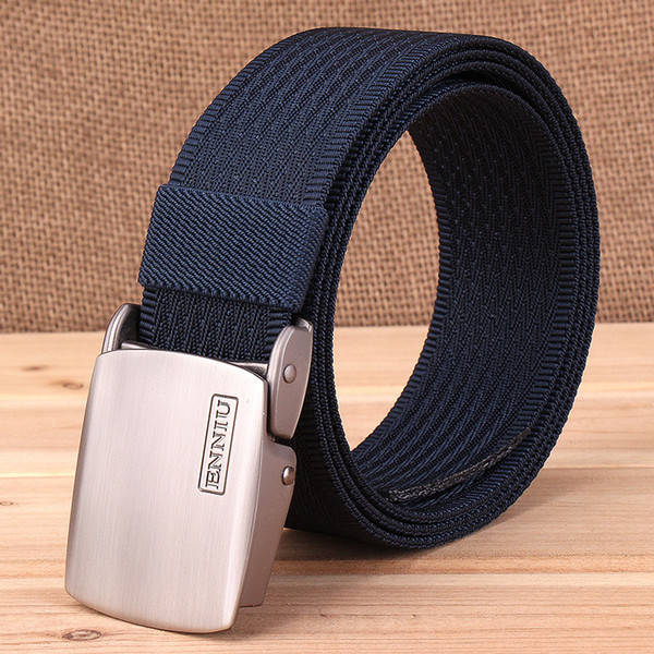 Fashion Black/Army Green/Brown/Grey/Navy Blue Outdoor Belt Nylon Canvas Quick Dry Safety Clasp