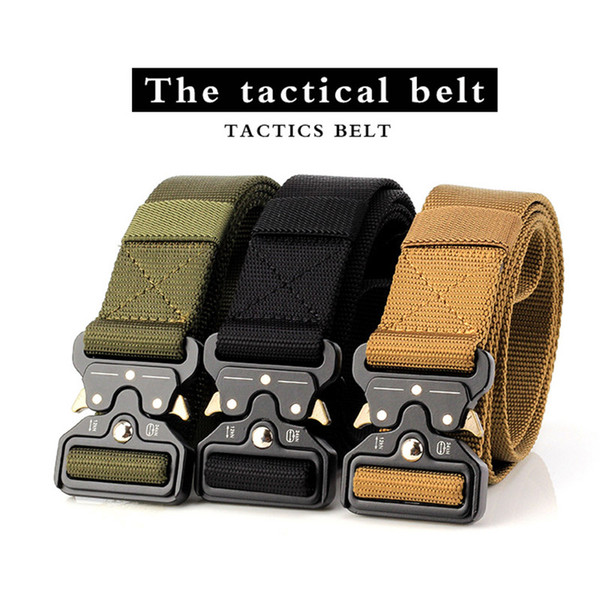 Fashion 8 Colors Tactical Muti-function Belt Nylon Safety Clasp Professional Outdoor Sports Equipment(Color as pic)