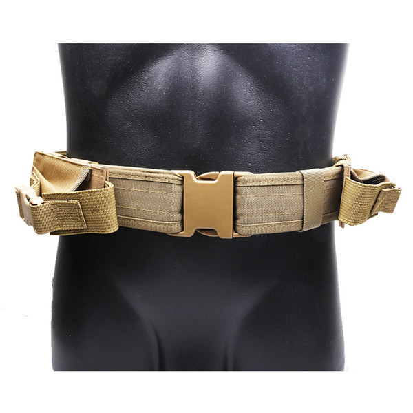 Outdoor Sports Army Hunting Shooting Paintball Gear Airsoft Army Shooting 3 in 1 Tactical Belt with Pouches NO10-105