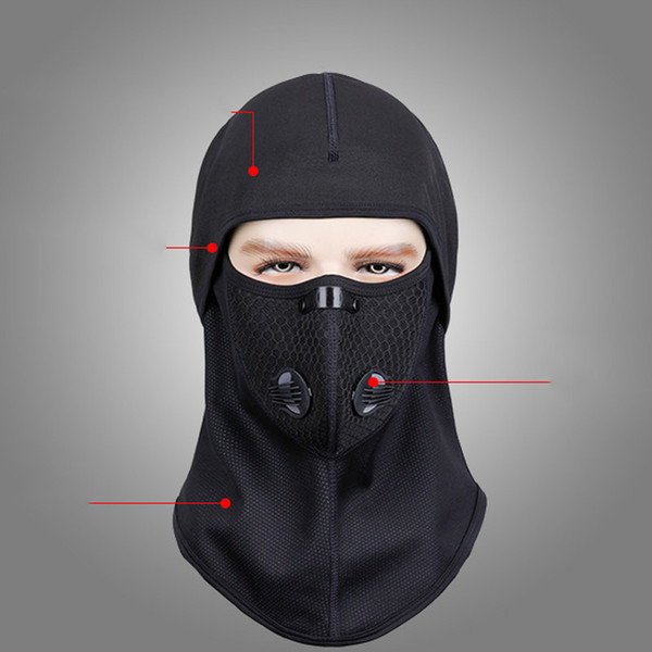 Tactical Hats CS Face Mask Balaclava Winter Cycling Mask with Exhaust Vent Bike Motorcycle Helmet Beanies Masked Hat Ski Wind-Resistant Mask