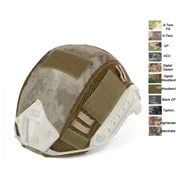 Outdoor Sports Equipment Airsoft Paintball Shooting Gear Tactical Helmet Accessory Muti Camouflage Fast Helmet Cover NO01-134