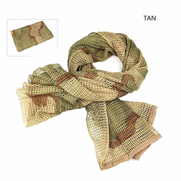 Tactical Camouflage Scarf Sniper Face Veil Airsoft Camping Hiking Survival Hunting Ski scrim