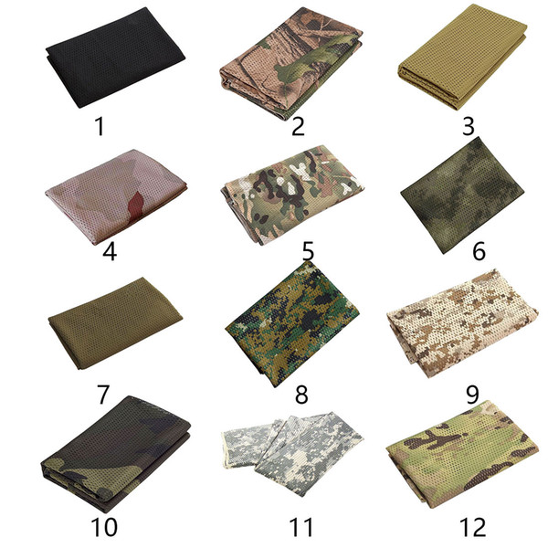 Tactical Camouflage Scarf Mesh Outdoor Breathable Headband Mesh Scarf Outdoor Jungle Muffler Camping Hiking Men Scarf