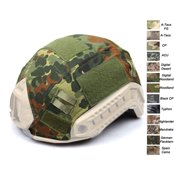 Outdoor Sports Equipment Airsoft Paintball Shooting Gear Tactical Helmet Accessory Muti Colors Camouflage Fast Helmet Cover