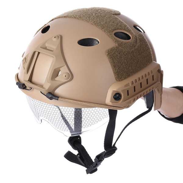 Lightweight Tactical Crashworthy Protective Helmet for CS Airsoft Paintball Game With the detachable soft pads easy to clean