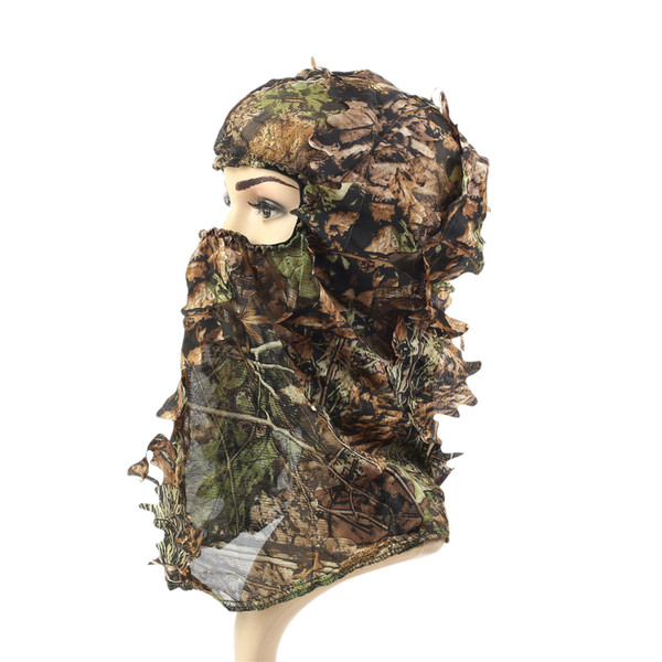 3D leaf headgear camouflage hat outdoor mask tactical hunting riding Helmet