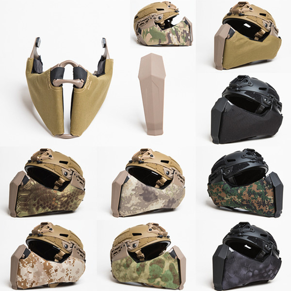 The Newly Designed Mandible Tactical Helmet Guide Side Rail Connection Half Face Mask Face Guard for OC Highcut FAST Helmet