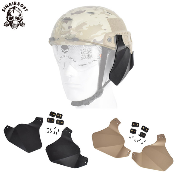 SINAIRSOFT Tactical Ears Protector Side Soft Covers for EMERSON Fast Helmet Rail Helmet Accessories Ear Protection Helmet Ear-Bezel