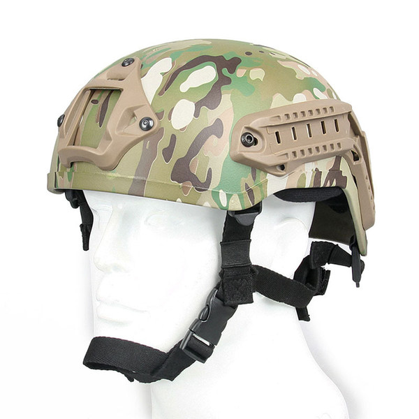 Outdoor Tactical Camoufllage Protective Helmet Airsoft Gear Paintball Head Protector with Night Vision Sport Camera Mount