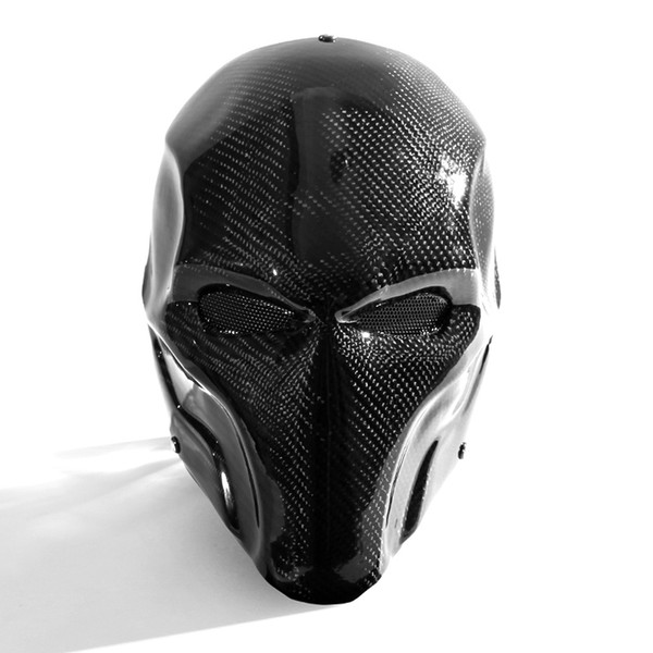 Wholesale-real High-intensity Carbon Fiber Tactical Full Face Masks Prom High-end Villain Knell Halloween Helmet Mask Visor