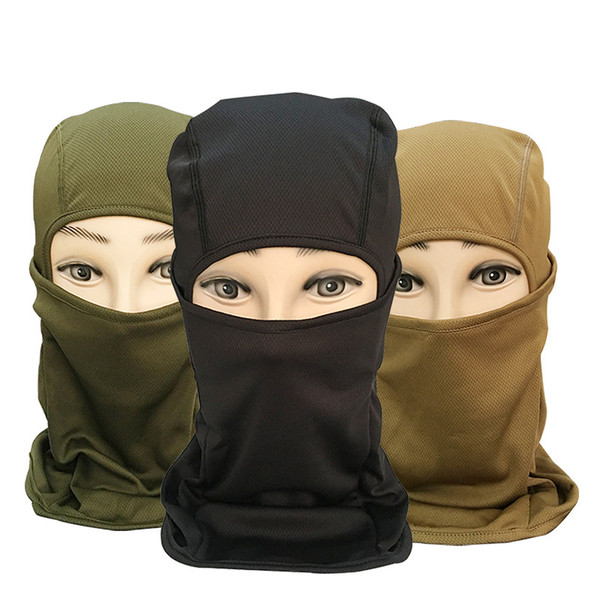 Riding Headgear Tactical Outdoor Camo Quick-Drying Face Mask Balaclava Hood Hat Hunting Windproof Motorcycle Mask CS Tactics