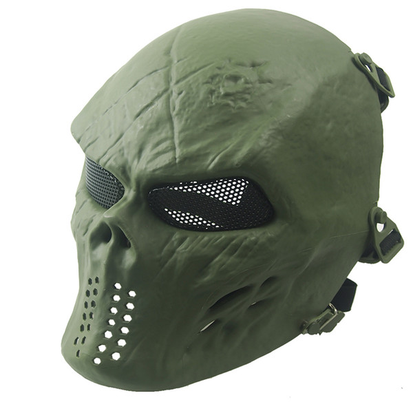 Ghost Camouflage Tactical Skull Mask Zombie Outdoor Warrior Masks Metal Mesh Goggles Full Face CS Mask