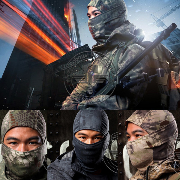 Outdoor Tactical Hood Masks Cycling Jogging Men Women Masks Cycling Scarf Python Print Turban Chiefs Cap Sport Hoods Hat by DHL