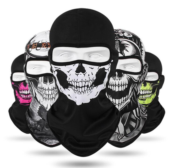 horrific skull masks halloween party costumes hood scarves bike motorcycle riding face covering mask ski masks for sports winter head cap