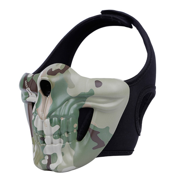 Halloween skull mask outdoor field masks airsoft paintball tractical hood Glory knight mask CS tactical protective equipment