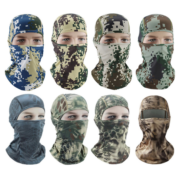 Tactical Hat CS Camouflage Chieftain Mask Army Outdoor Lifelike Hunting Python Veins Headwear Mask Face Balaclava Ski Hood by DHL