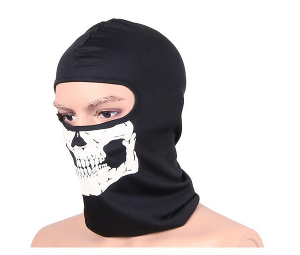 Tactical Hoods Ghost Skull Full Face Mask Motorcycle Biker Balaclava Breathing Dustproof Windproof mask Skiing sport masks CS hoods mask