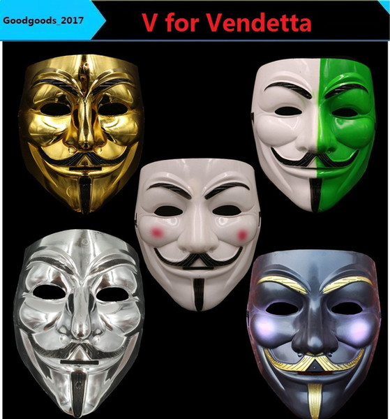 Party Masks V for Vendetta Mask Anonymous Guy Fawkes Fancy Dress Adult Costume Accessory Party Cosplay Masks M789