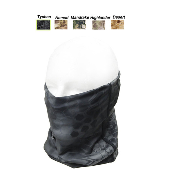 Outdoor Sports Gear Airsoft Paintball Shooting Equipment Mask Tactical Airsoft Typhon Camouflage Mask Neck Gaiter