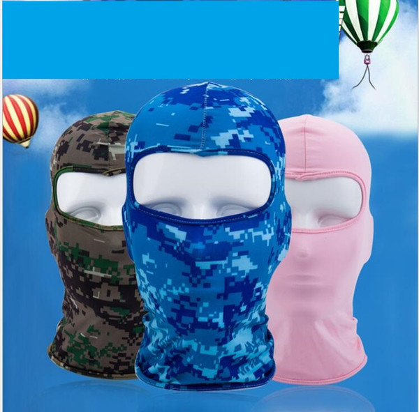 Bicycle Cycling Masks Motorcycle Barakra Hat Cycling Caps Outdoor Sport Ski Mask CS windproof dust head sets Camouflage Tactical Mask