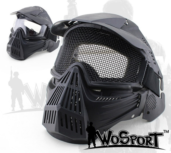 WoSporT Tactical Transformers Leader Mask Steel Mesh Breathable Full Face Safety CS Field Airsoft Wargame Paintball Masks