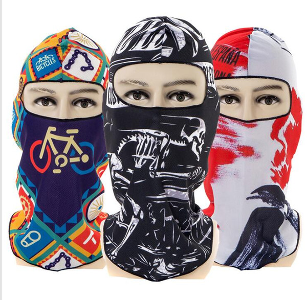 Fashion 3D cartoon outdoor sports cycling mask hood windproof headgear face masks uv protection face mask adult motorcycle beanie hat