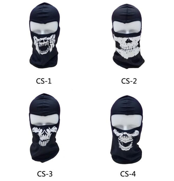 Halloween Ghost Skull mask Full Face skull hoods Motorcycle Biker Balaclava Breathing Dustproof Windproof masks Skiing sport mask hood