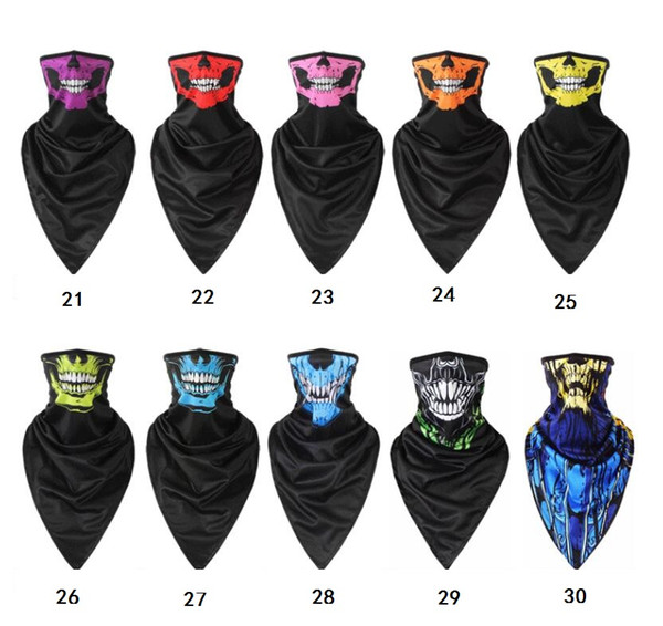 30 style summer cycling skull mask ice cool Neckerchief Halloween Costumes cosplay ghost hood 3d Windproof Dustproof Bicycle sports masks