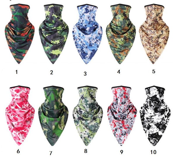 29 style camouflage tactical masks outdoor sports breathable full face mask neck guard anti UV Hood Scarves Wraps Bandana