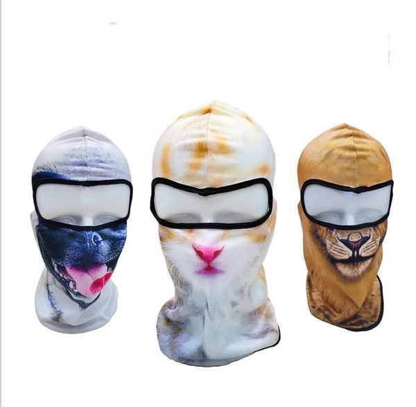 New 3D Animal Face Mask Outdoor Sports Cap Bicycle Cycling Fishing Motorcycle Masks Ski Balaclava Halloween