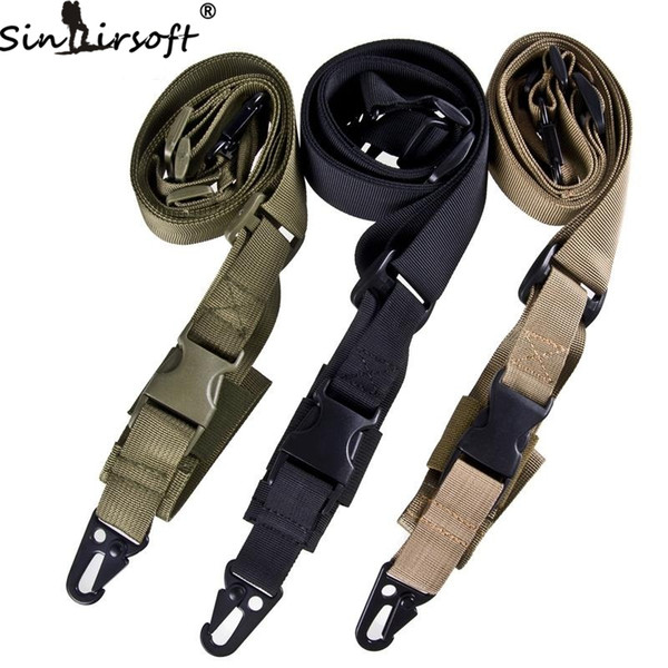 SINAIRSOFT Tactical 3 Point Quick Detach Sling Strap Release Three Point AR Sling Adjustable Tactical Airsoft Gun Strap for Hunting