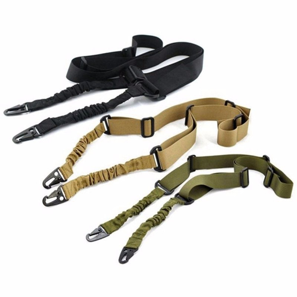 Tactical 2 Two Point Dual Sling Dual Bungee Strap Snap Hook Adjustable