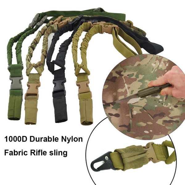 1000D Nylon Tactical rifle gun sling Waterproof and Durable 1 single point shoulder strap sling For Outdoor Hunting CS Cosplay Games