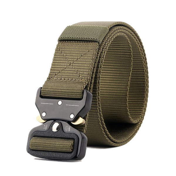 New Cobra Zinc Alloy Tactical Belt Outdoor Quick Release Safety Buckle Quick Dry Pure Nylon Durable Breathable Training 3.8cm