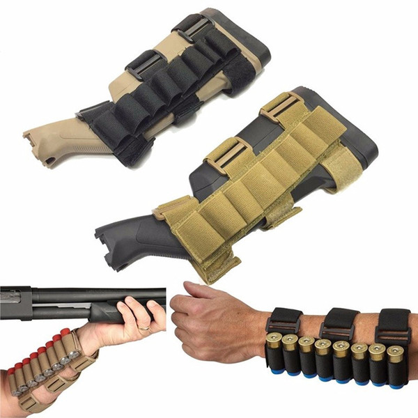 2 Colors Outdoor Hunting Sports Tactical Shotgun Shell Arm Bullet Holder Bag Shotgun Shell Bandolier for outdoor sport hunting