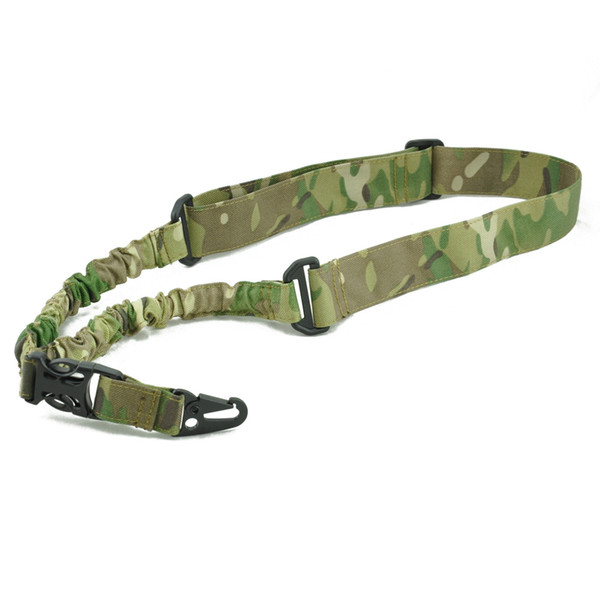 Tactical Hunting Single One Point Rifle Sling Paintball Adjustable Bungee Cord functional single point Gun Strap System