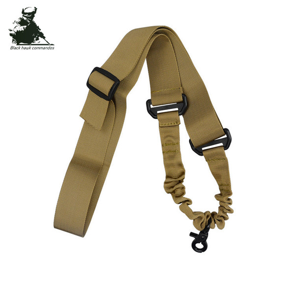 Wholesale 1pcs Tactical Single Point Adjustable Bungee Rifle Gun Sling System Strap Portable Hot Worldwide free shopping